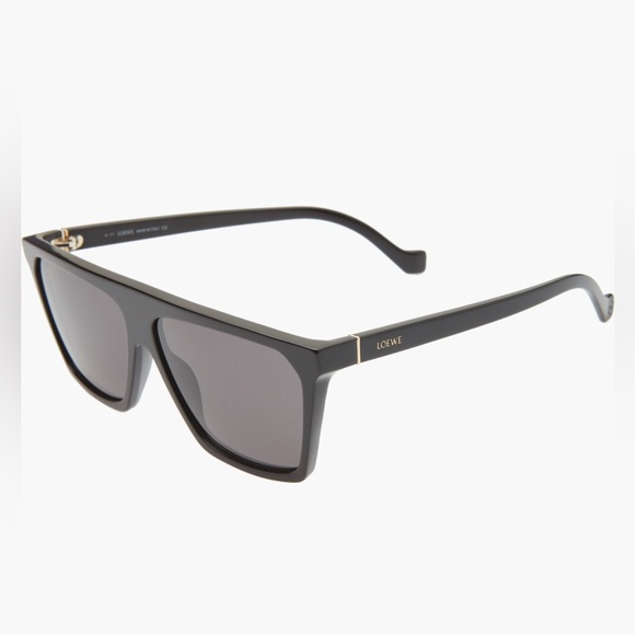 Loewe LW400601 Black 60mm Flattop Square Sunglasses Classic Glam Designer‎ main image 9